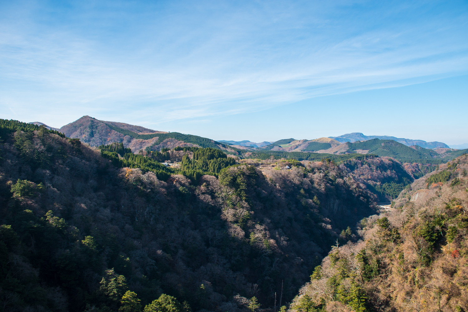 Nature and landscape View Nature and landscape View from suspension bridge in japan