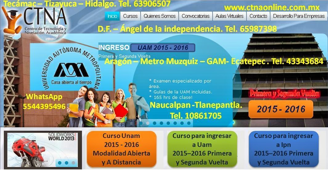 Contaco FB: Curso de ingreso Uam de primera y segunda vuelta