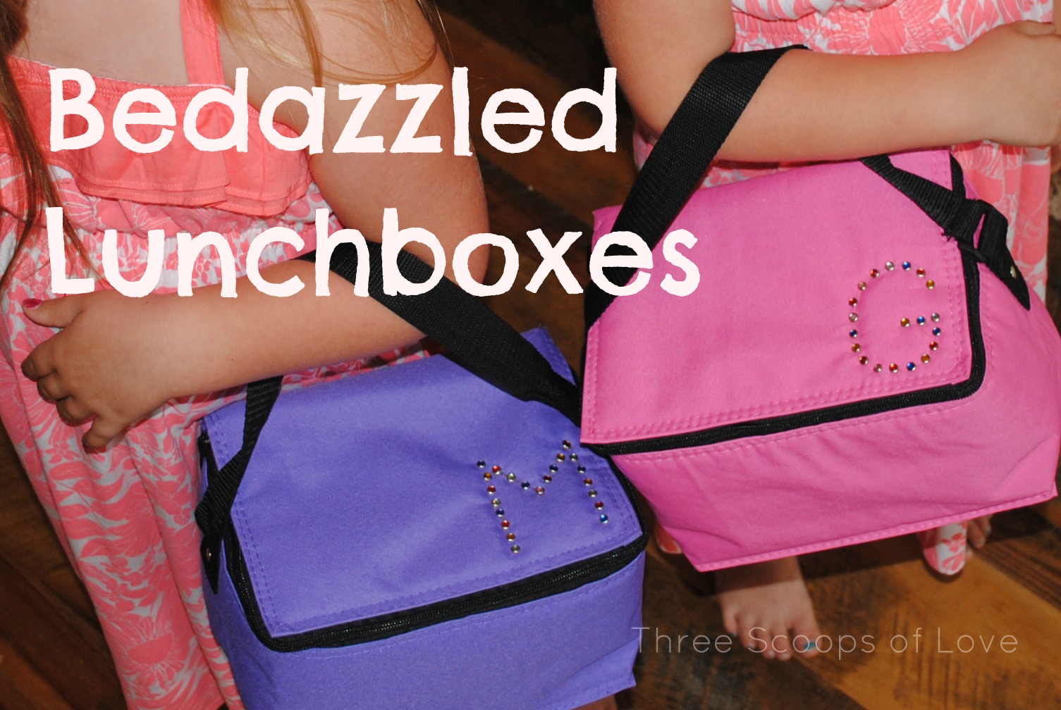 Three Scoops of Love Bedazzled Lunchboxes