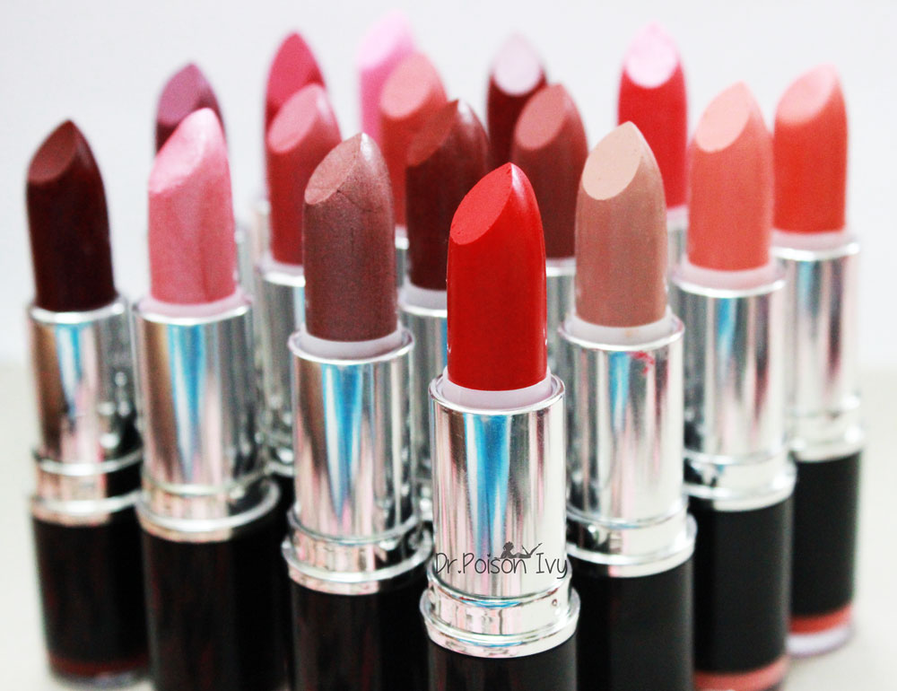Dr.Poison Ivy's Beauty Blog MUA Lipstick Swatches (Whole Collection)