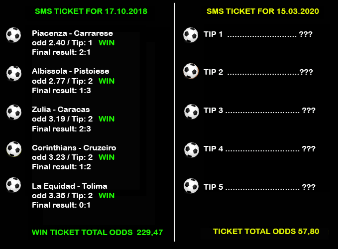 SMS TICKETS FOR OCTOBER