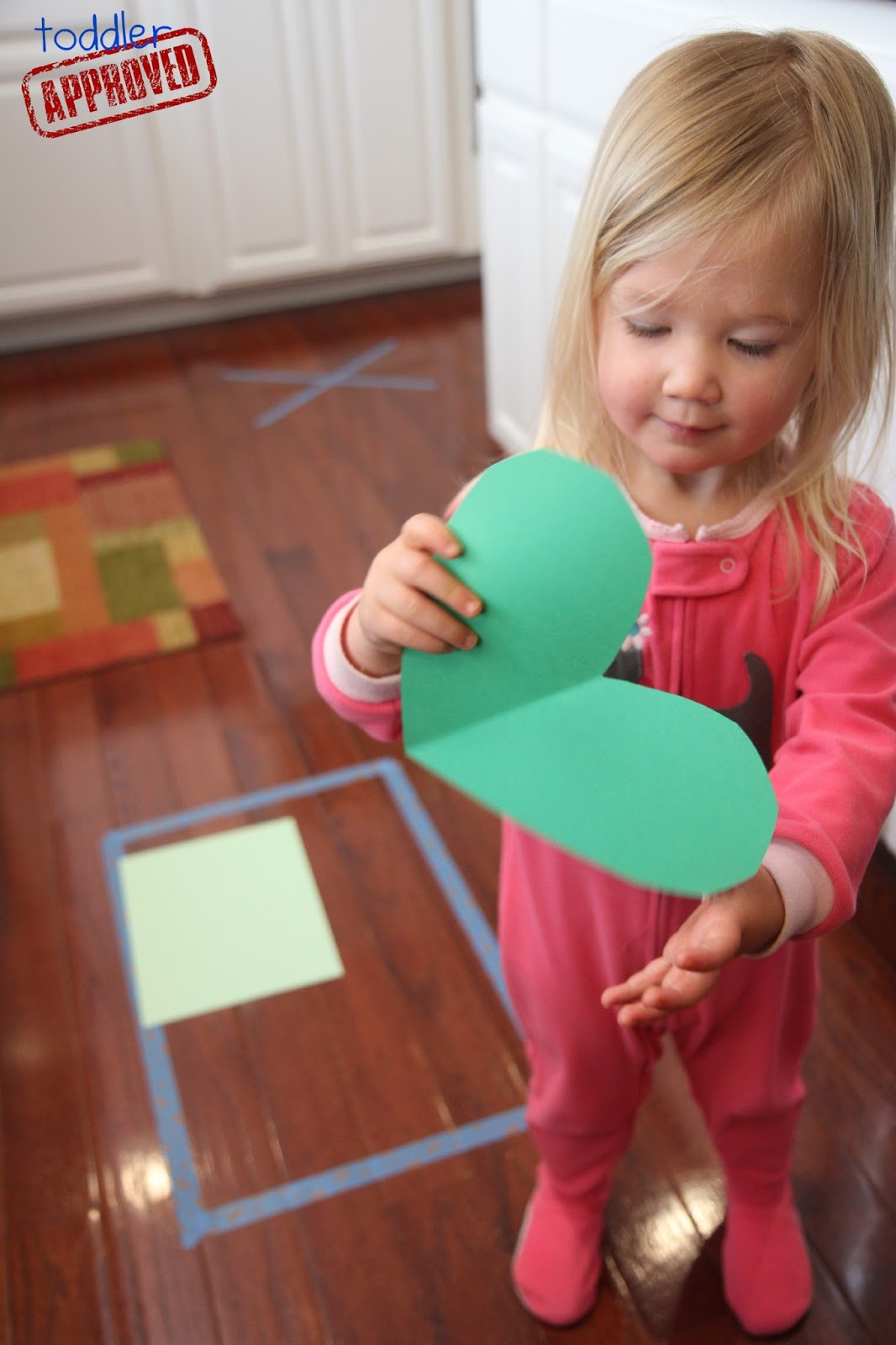 Toddler Approved! Tape Shape Matching Game