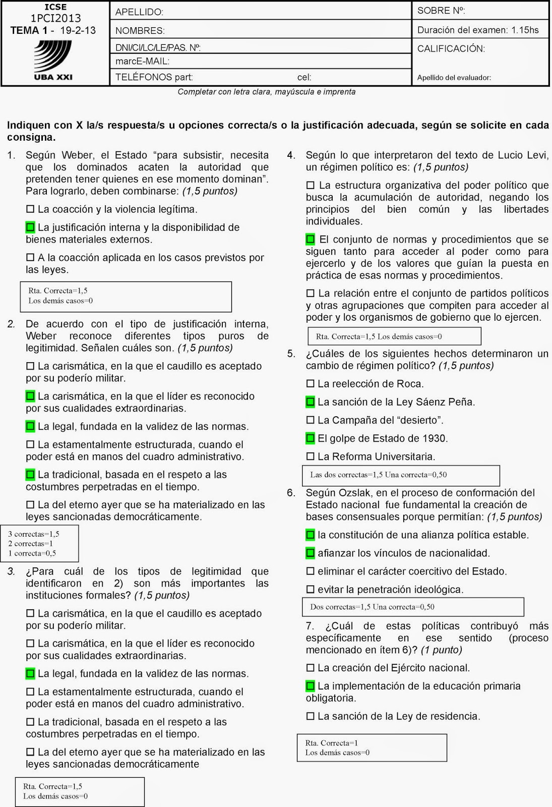Sociedad Y Estado Modelos De Parcial Cbc