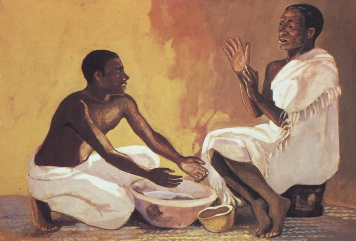 Mafa030 Jesus washes his disciples feet