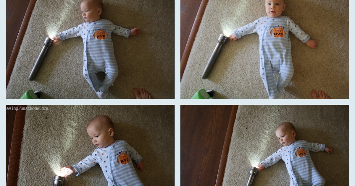 Having Fun at Home Baby Playtime Flashlights!