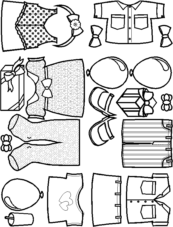 desenhos para colorir de roupas