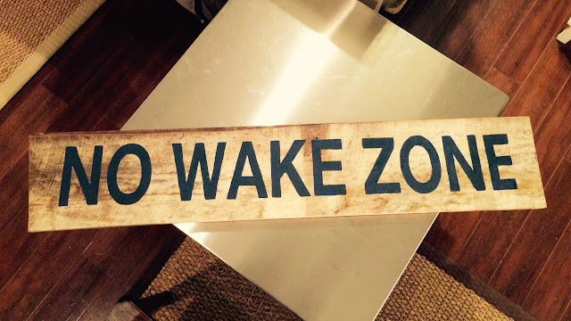 How to make a 'No Wake Zone' sign on reclaimed wood.  No Wake Zone signs remind boaters to slow down. | The Lowcountry Lady