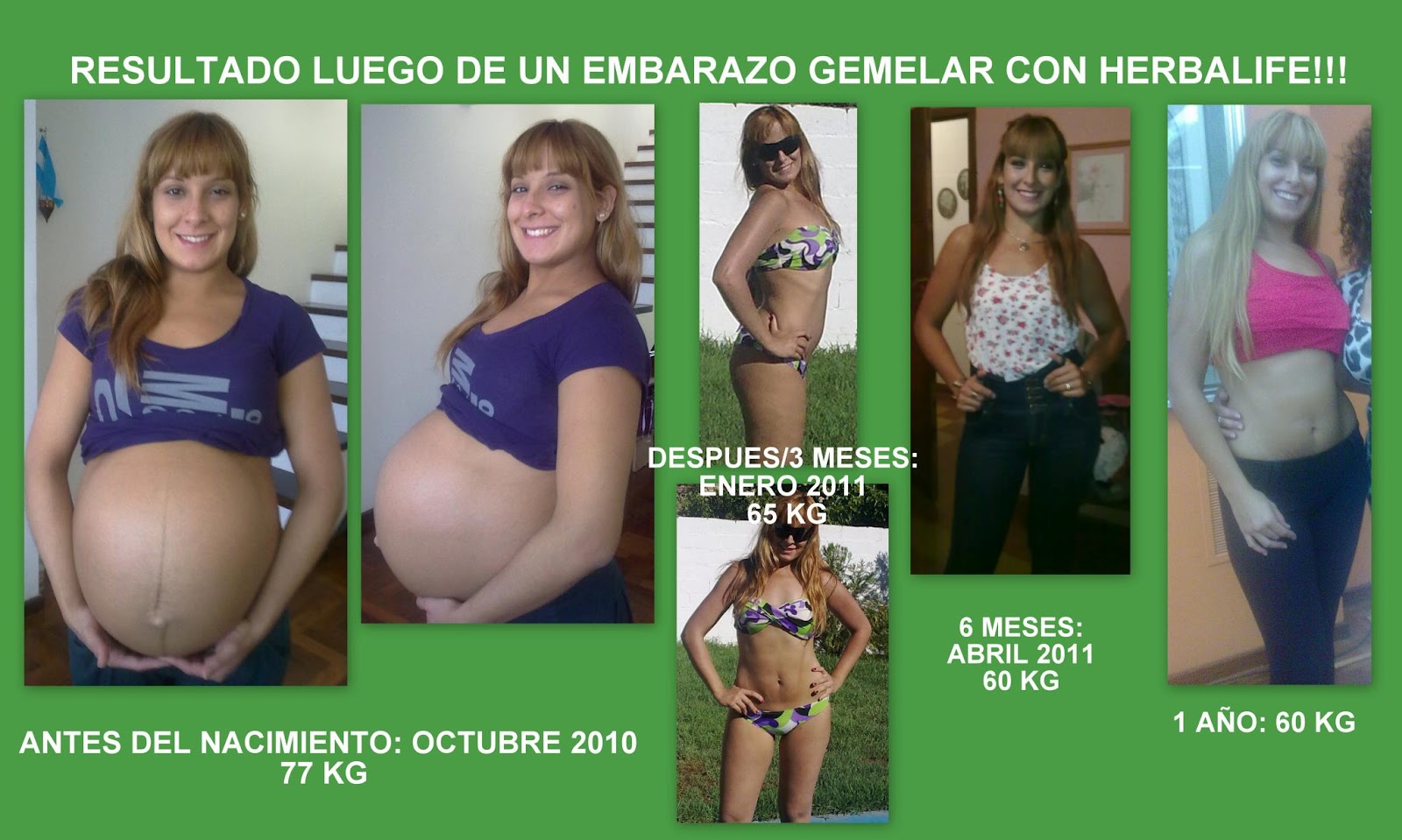 Los testimonios de la pérdida de peso presentados se aplican a los