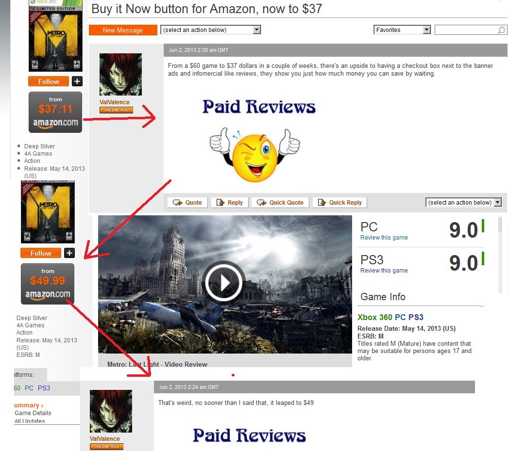 Sudden Price Shift. GameSpot+Amazon+Paid+Review+Price+Shift.