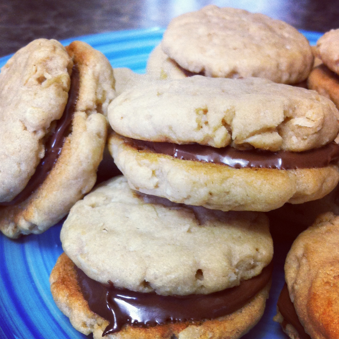 The Cookie Monster Nutella Sandwich Cookies