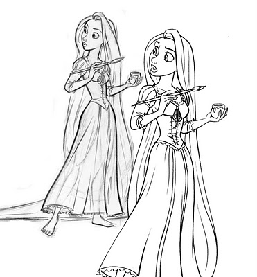 Coloring on Tangled Disney Coloring Pages   Princess Rapunzel Coloring Pages