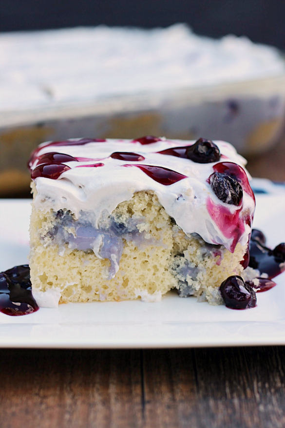 Blueberries and Cream Poke Cake Whats Cooking Love?