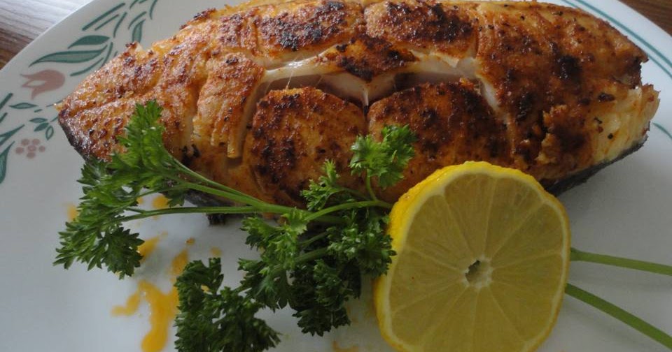 Turkish Food and Recipes Blackened Halibut (Tavada Kizarmis Halibut)