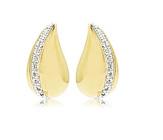 brinco dourado loja virtual de semi-jóias brinco com zirconia semi-joia