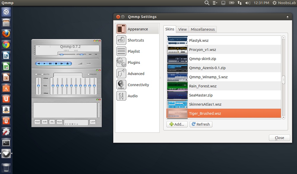 Qmmp 0.7.2 Audio Player for Ubuntu/Linux Mint/other Ubuntu derivatives
