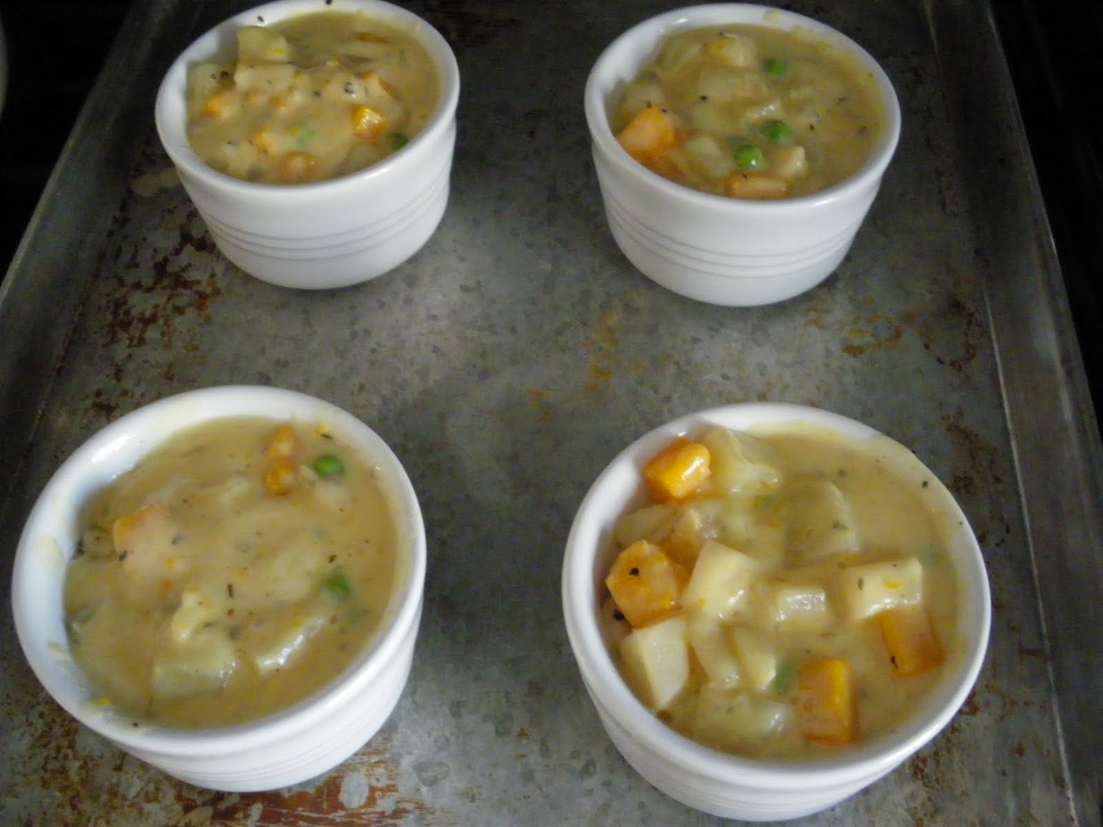 The Scarf and Stripe vegetable pot pies with puff pastry