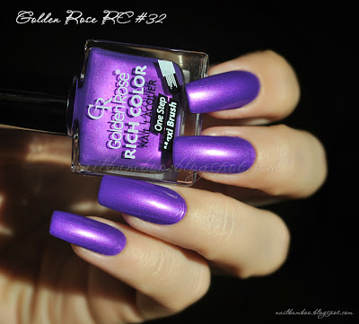 Фиолетовый перламутровый лак для ногтей "Golden Rose" "Rich Color" №32 - 10,5мл.