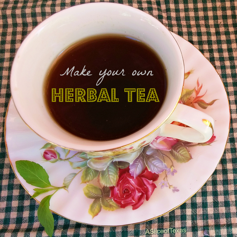 A Slice of Texas blog HOMEMADE HERBAL TEA Dehydrate Your Own Herbs