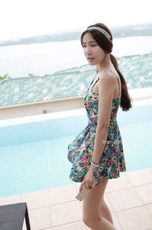 [Miamasvin] Abstract Print Swim Dress KSTYLICK Latest Korean