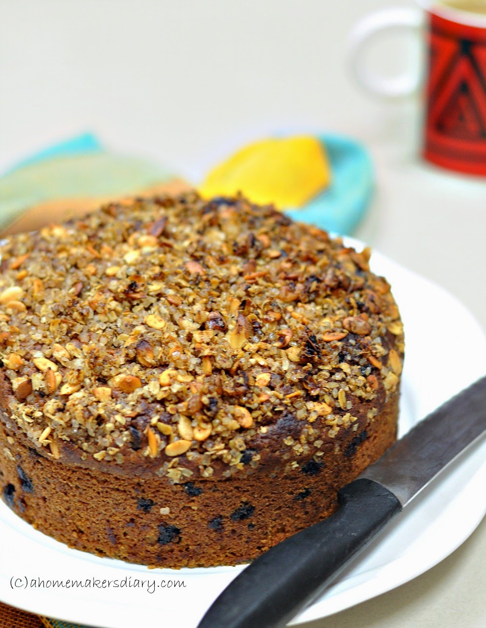 Spiced Whole grain Apple cake with streusel topping A Homemaker's Diary