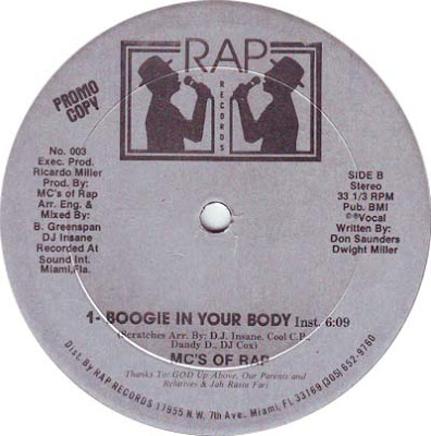 MC's Of Rap – Boogie In Your Body (VLS) (1986) (256 kbps)