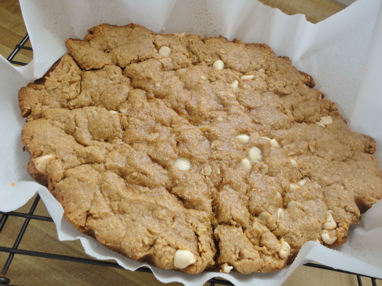 Frugal Foodie Mama Crock Pot White Chocolate Chip Peanut Butter Cookie