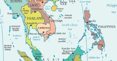 map of southeast asia region maps of asia regional political city