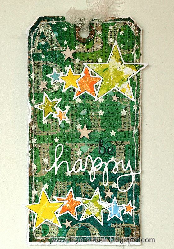 Layers of ink - Vibrant Happy Inky Tags