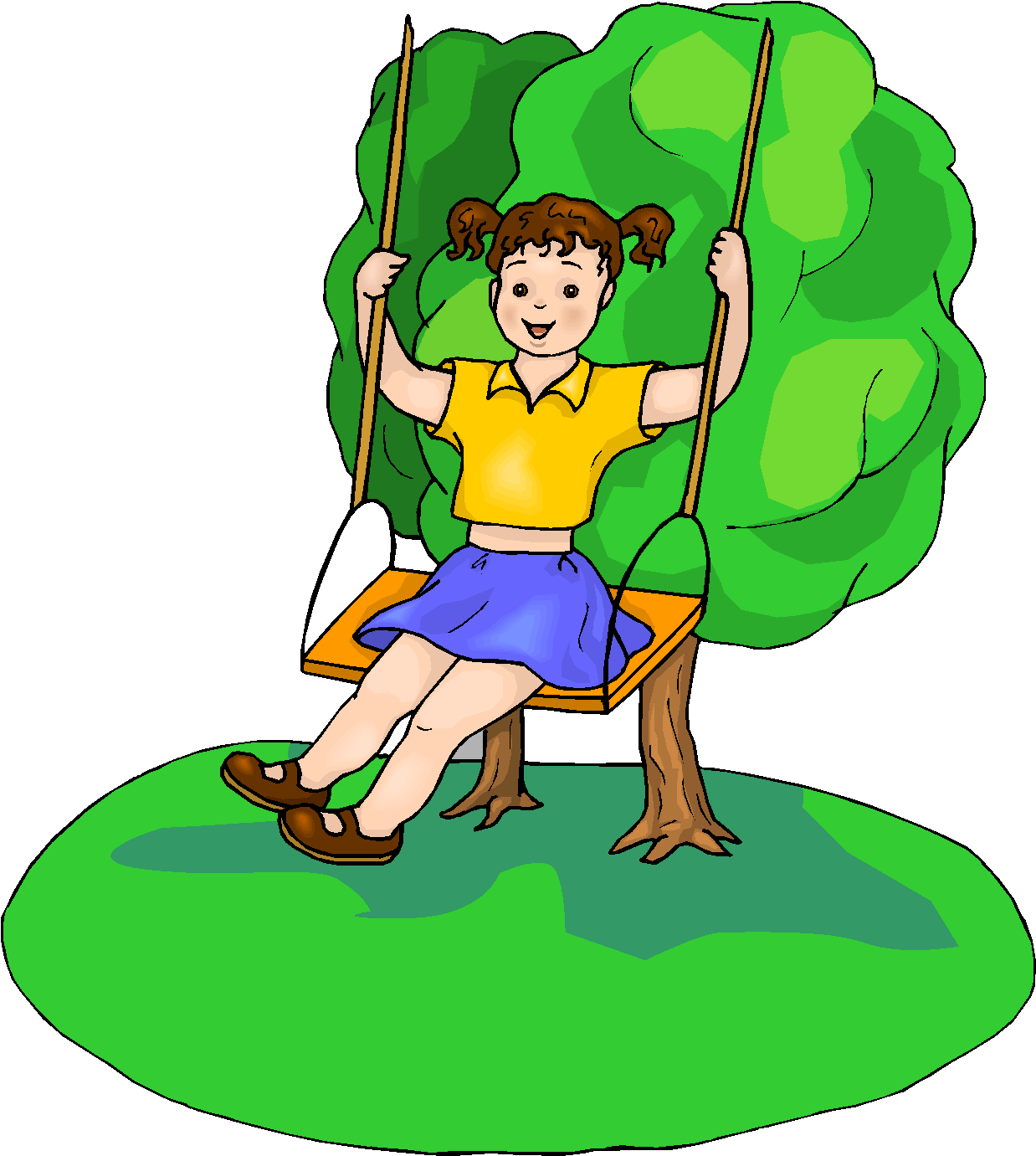 Girl Play Swings Free Clipart Free Microsoft Clipart