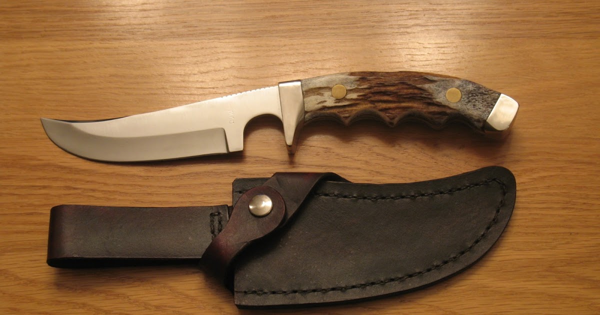 Dan's Knives Elk Handle Large Skinning Knife