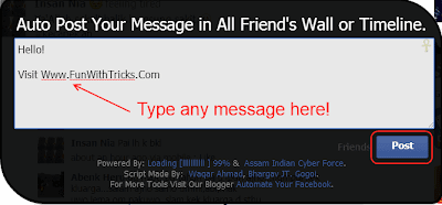How to send messages to all Facebook friends in one click?