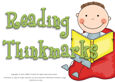 Reading Thinkmarks, a super easy way for students to show their thinking as they read,