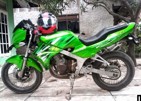 Modifikasi Motor Ninja 150 R Velg Ruji Tapak Lebar | Modifikasi Motor