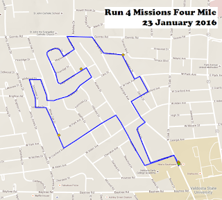The course of Baptist Campus Ministry's 2016 Four Mile Run For Missions Four Mile Run For Missions