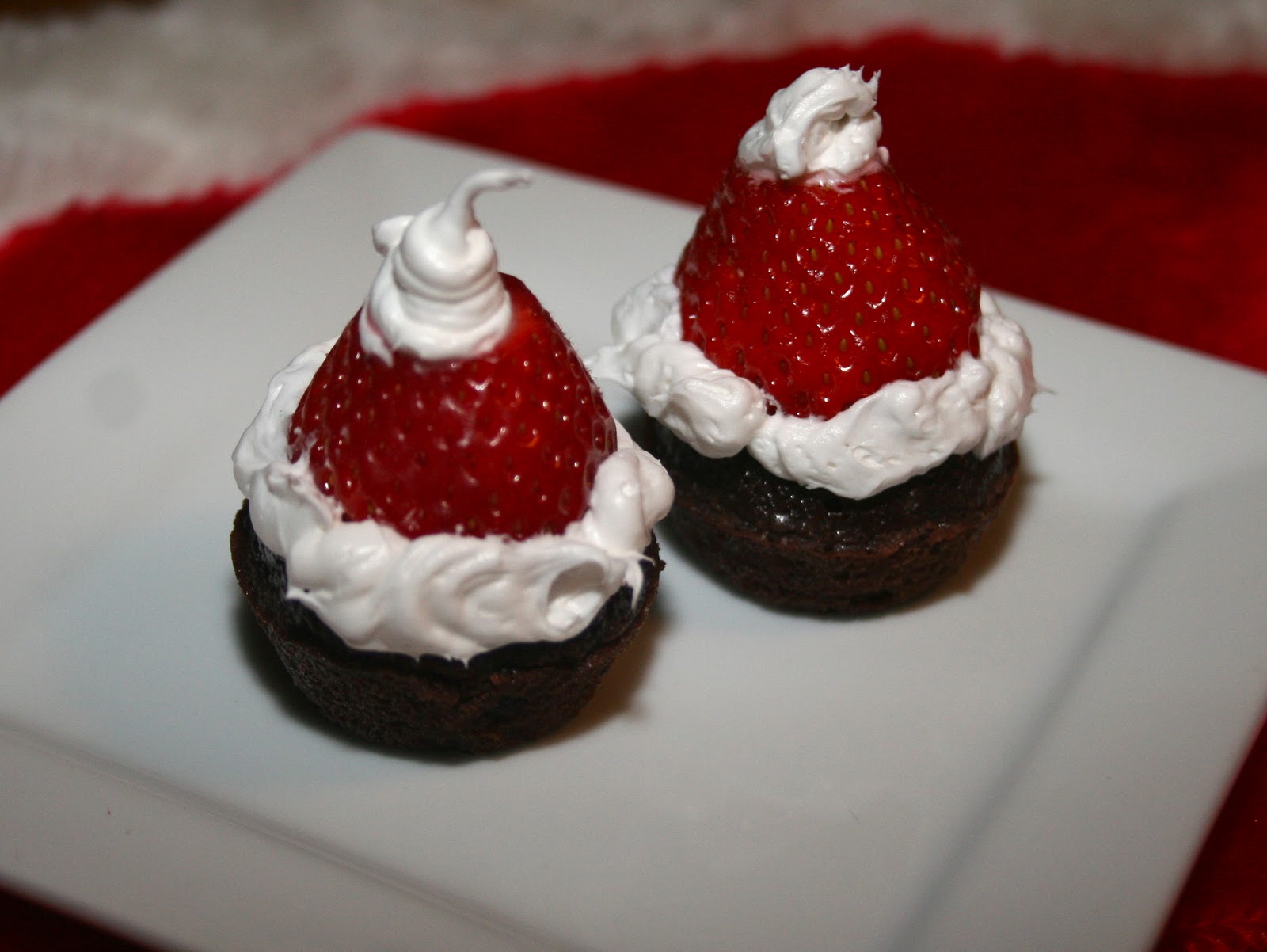 Points In My Life Holiday Brownies with Santa Hats
