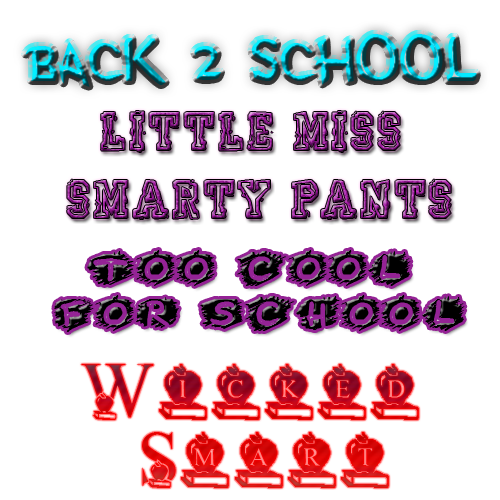 Biker♥SkunkTagz Back To School Hottie Word Art