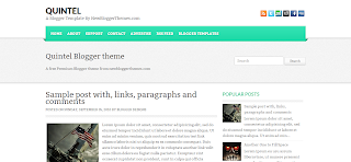 Quintel Blogger Template is a Quality Wordpress To Blogger Converted Blogger Template