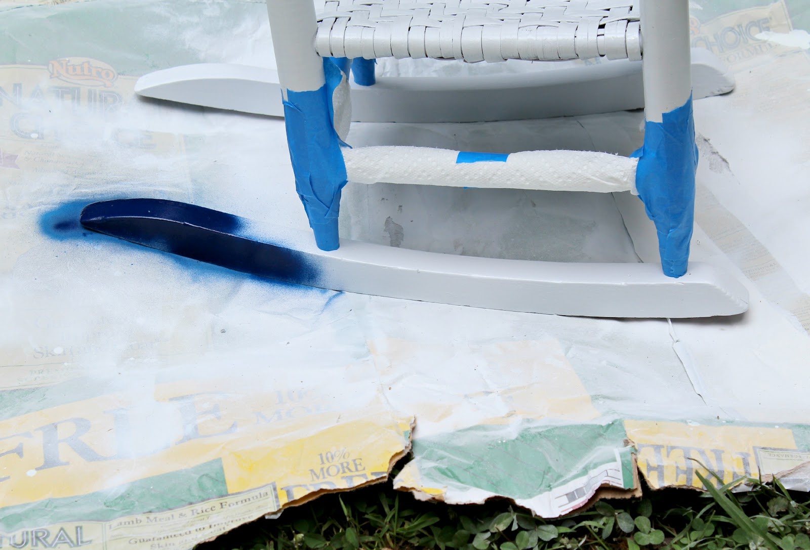 Ten June MultiColored Spray Painted Rocking Chair {A Nursery DIY}