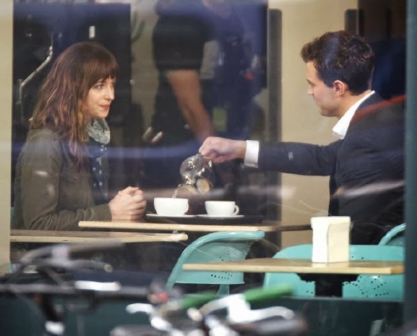 Jamie Dornan y Dakota Johnson  en el rodaje de 50 Sombras de Grey: primeras imágenes