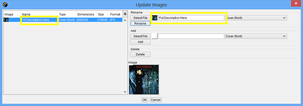 update artwork of pdf in itunes