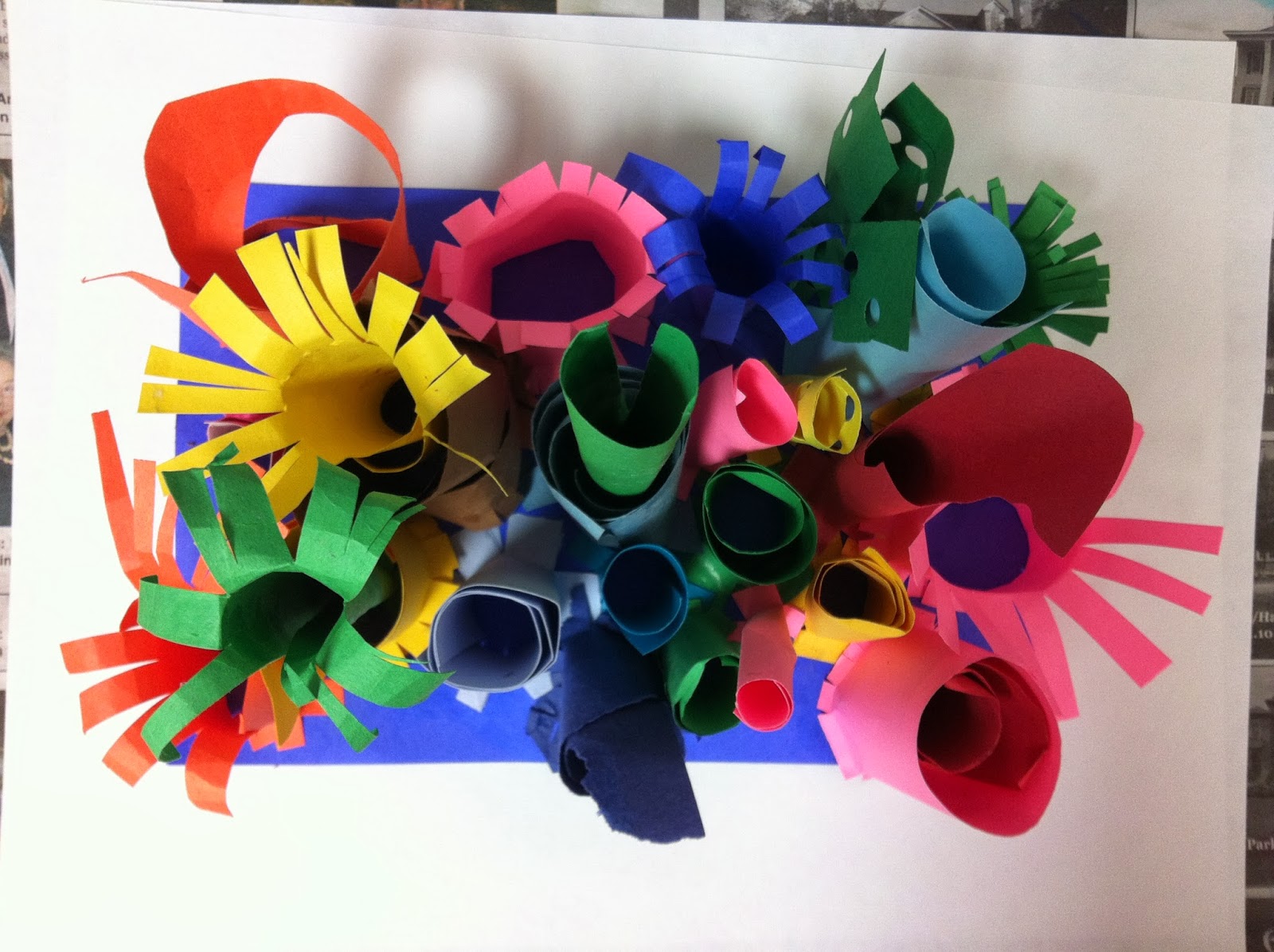ChumleyScobey Art Room Paper Cylinder Sculpture