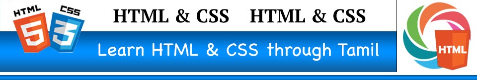 HTML AND CSS - Learn HTML through Tamil