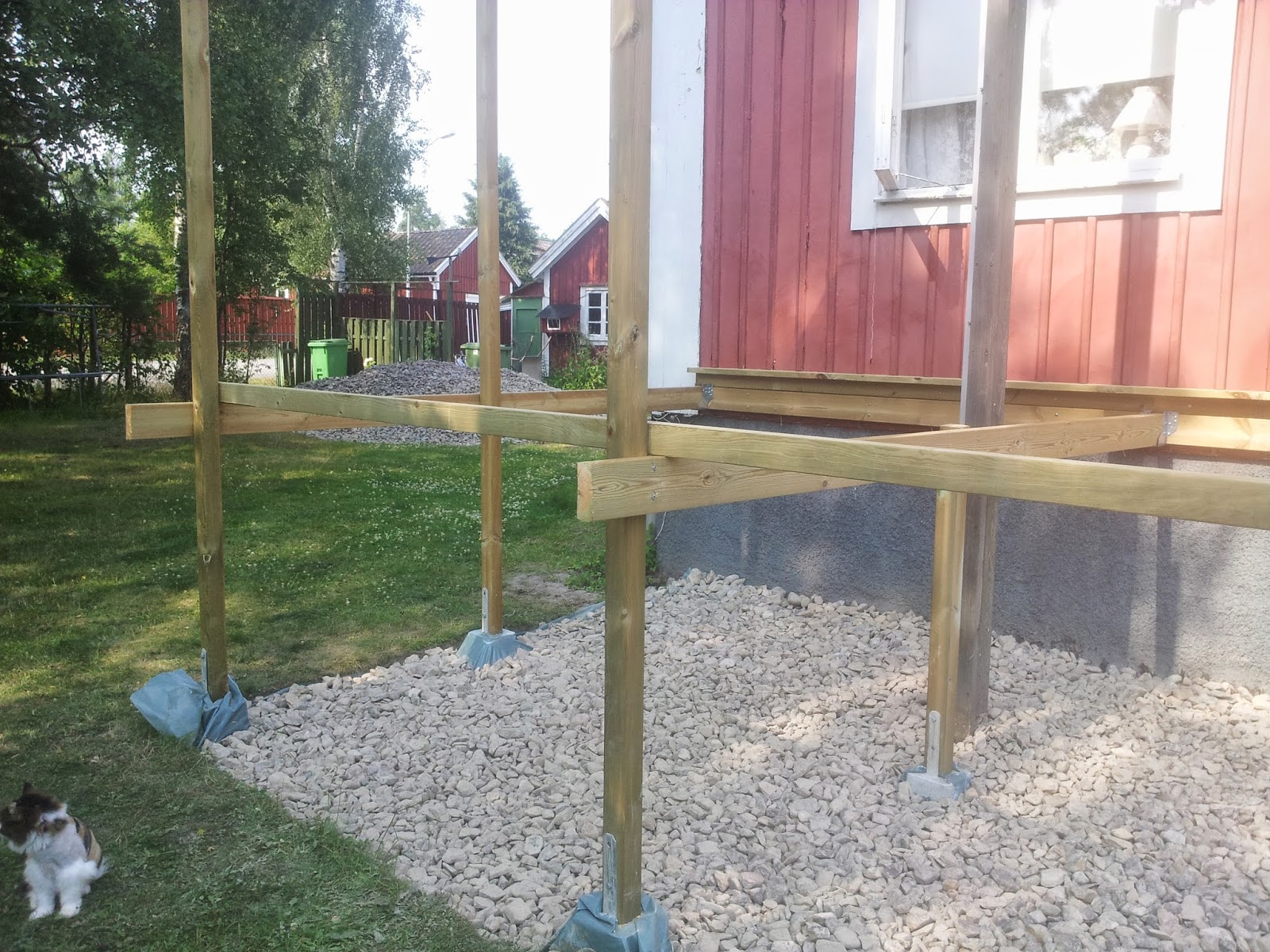 Skapande hem: sommaraltan del 5 Ãverliggare och förstärkning Cc60 altan