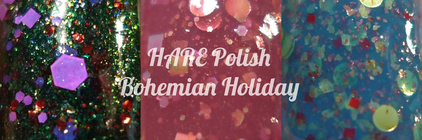HARE Bohemian Holiday Free-Spirit Of The Season green glitter nail polish
