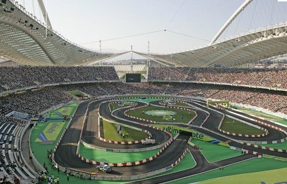 Slot Adictos Rally dentro del estadio. Scratch & Building