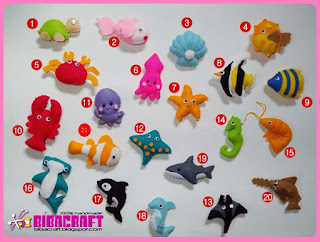 sea world felt binatang laut flanel
