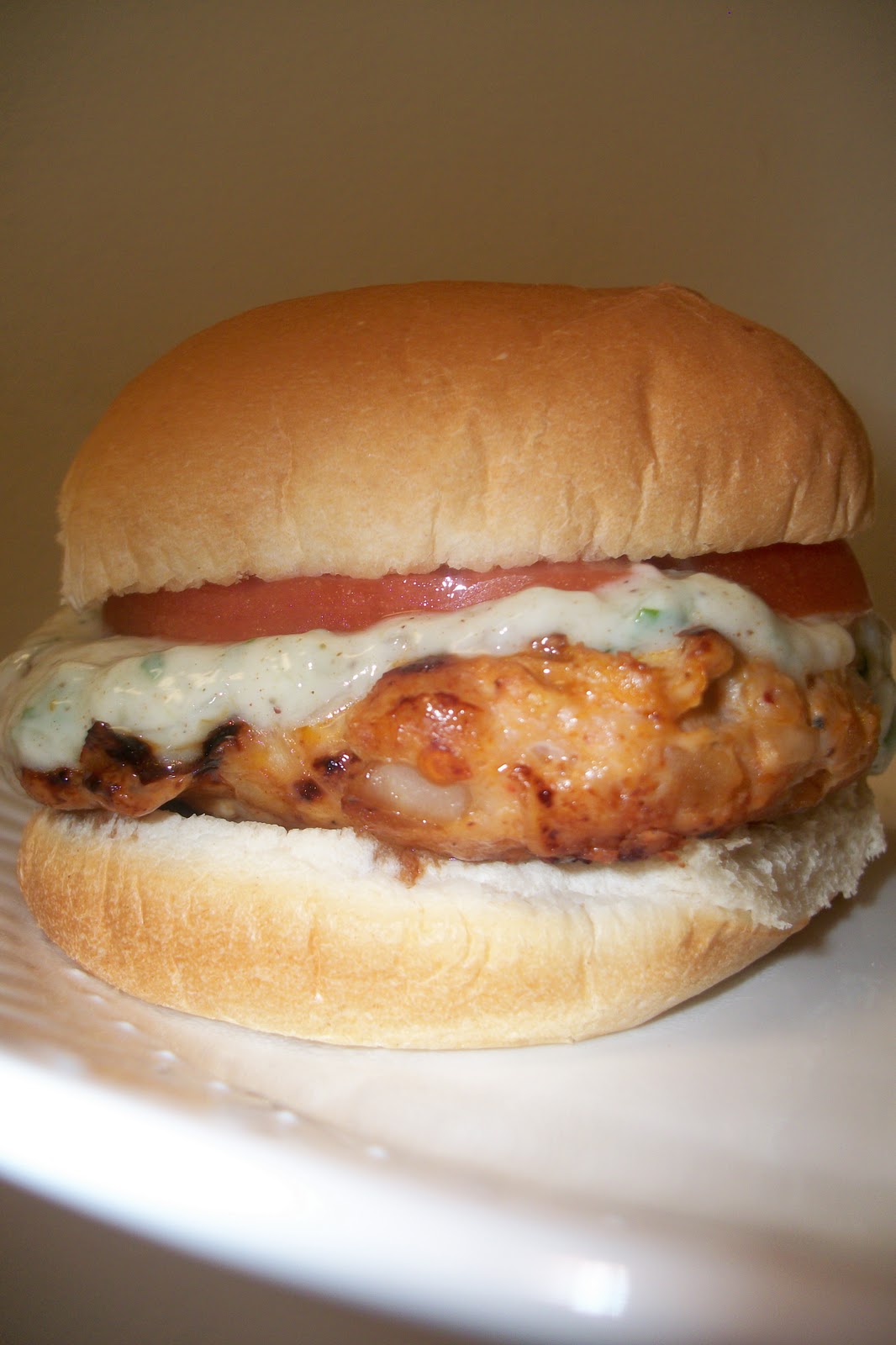 the record dish Buffalo Blue Cheese Chicken Sausage Burgers with