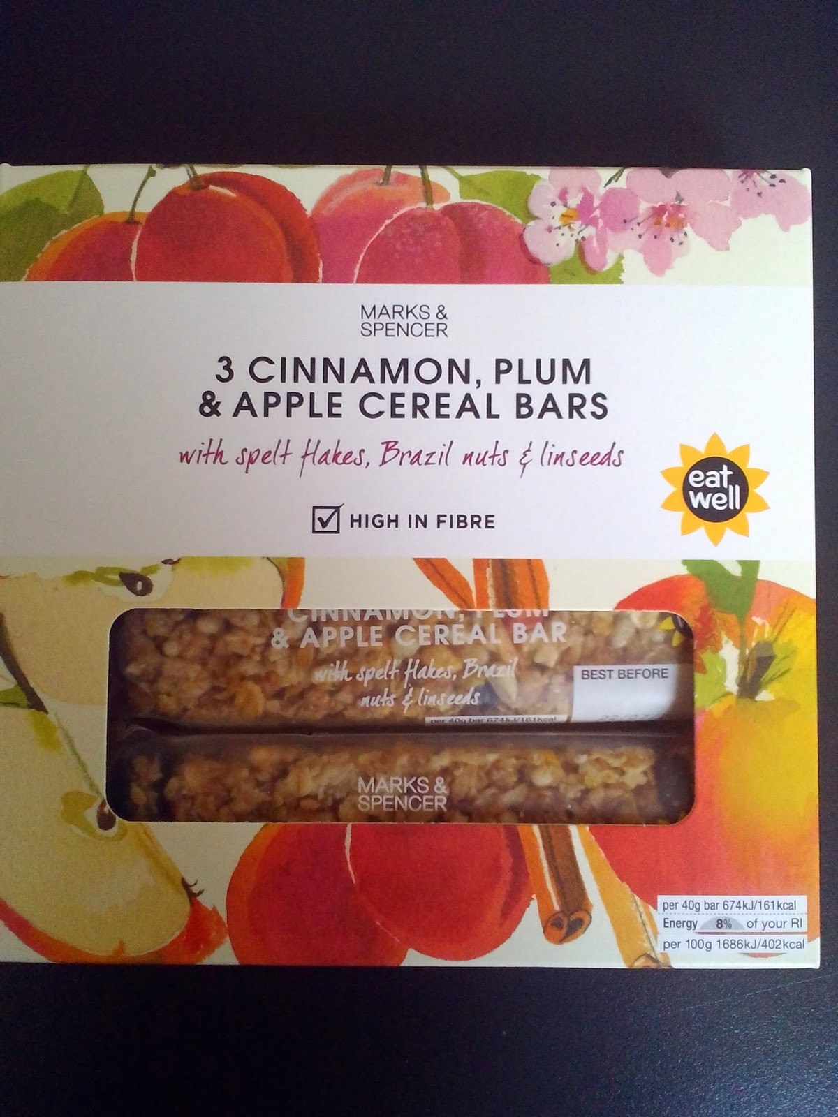 The Excited Eater Marks and Spencer Cinnamon, Plum and Apple Cereal Bars