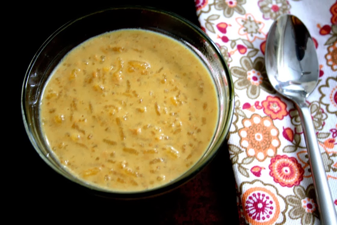 Caramel Rice Payasam Pressure Cooker Method