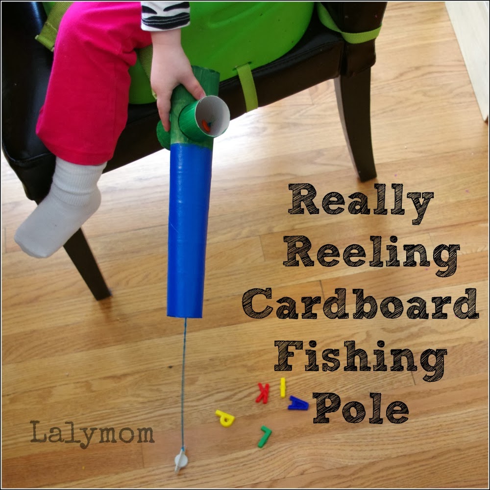 DIY Cardboard Fishing Pole for Kids - LalyMom